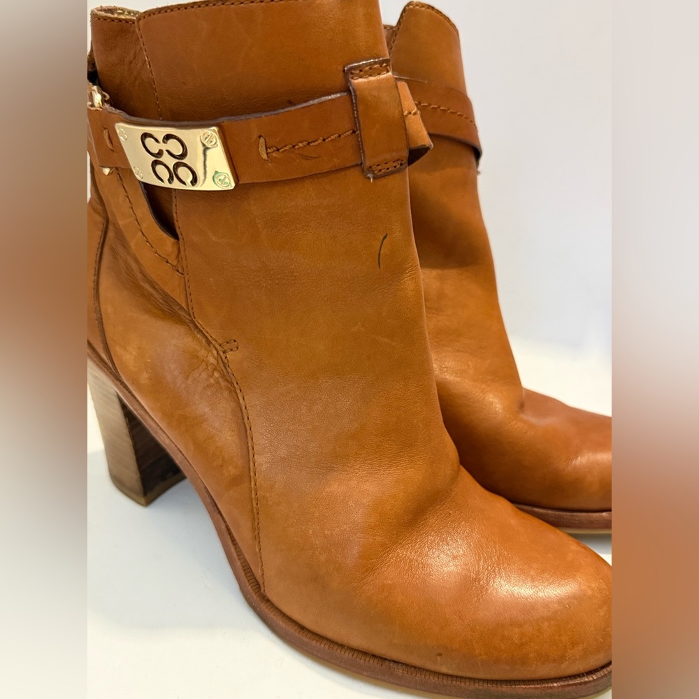 Coach Kasandra Brown Leather Ankle Booties sz 8 - Picture 7 of 10